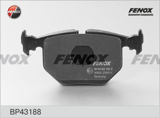 Fenox BP43188 - Гальмівні колодки, дискові гальма autozip.com.ua