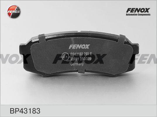 Fenox BP43183 - Гальмівні колодки, дискові гальма autozip.com.ua