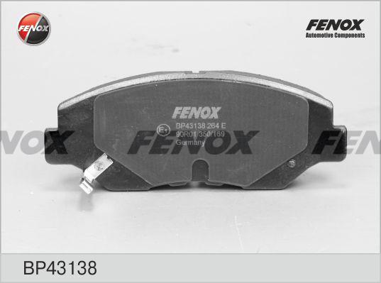 Fenox BP43138 - Гальмівні колодки, дискові гальма autozip.com.ua
