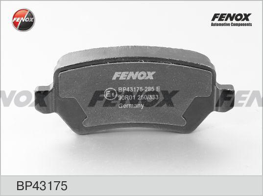 Fenox BP43175 - Гальмівні колодки, дискові гальма autozip.com.ua