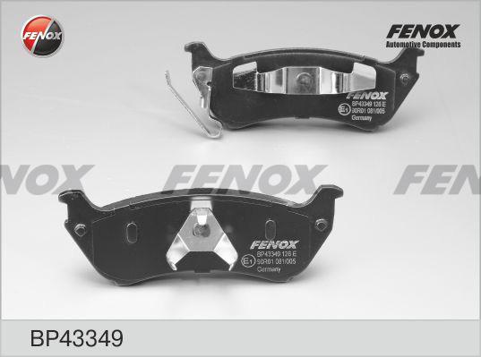 Fenox BP43349 - Гальмівні колодки, дискові гальма autozip.com.ua