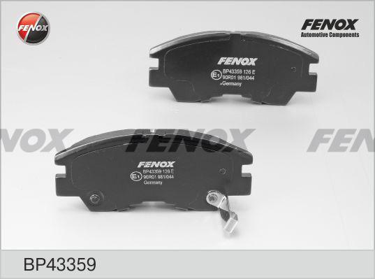 Fenox BP43359 - Гальмівні колодки, дискові гальма autozip.com.ua