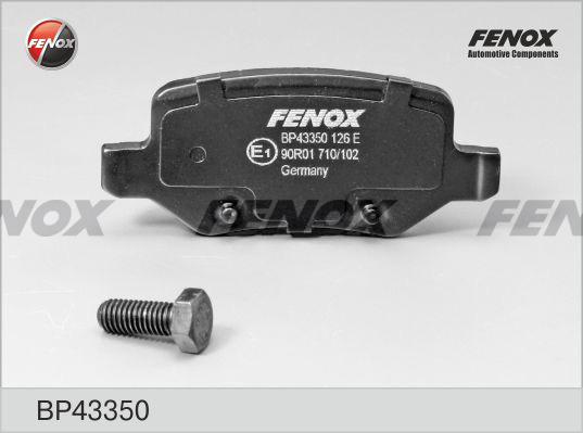 Fenox BP43350 - Гальмівні колодки, дискові гальма autozip.com.ua