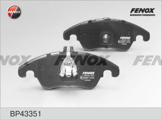 Fenox BP43351 - Гальмівні колодки, дискові гальма autozip.com.ua