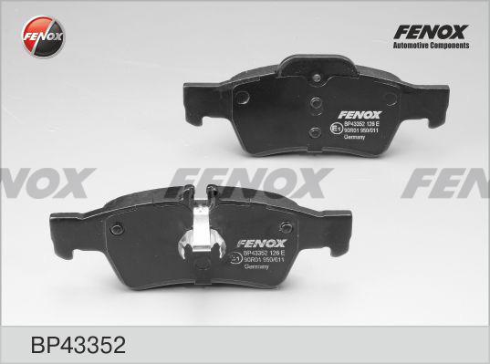 Fenox BP43352 - Гальмівні колодки, дискові гальма autozip.com.ua