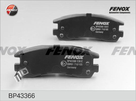 Fenox BP43366 - Гальмівні колодки, дискові гальма autozip.com.ua