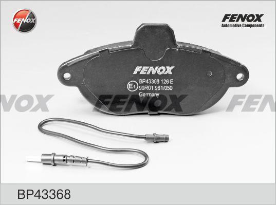 Fenox BP43368 - Гальмівні колодки, дискові гальма autozip.com.ua