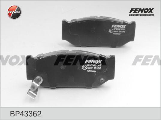 Fenox BP43362 - Гальмівні колодки, дискові гальма autozip.com.ua