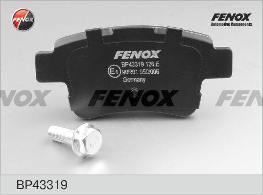 Fenox BP43319 - Гальмівні колодки, дискові гальма autozip.com.ua