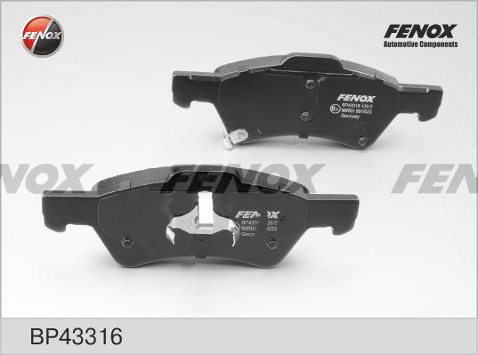 Fenox BP43316 - Гальмівні колодки, дискові гальма autozip.com.ua