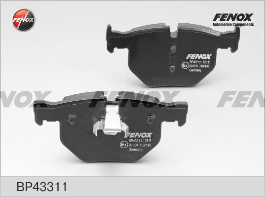 Fenox BP43311 - Гальмівні колодки, дискові гальма autozip.com.ua