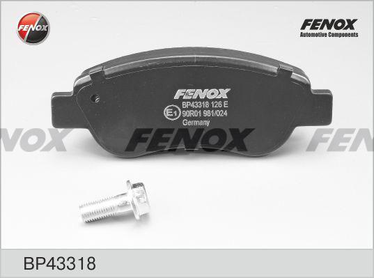 Fenox BP43318 - Гальмівні колодки, дискові гальма autozip.com.ua