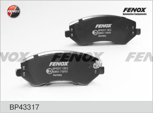Fenox BP43317 - Гальмівні колодки, дискові гальма autozip.com.ua