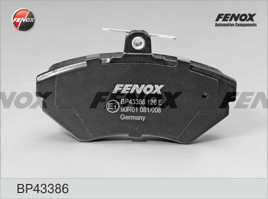 Fenox BP43386 - Гальмівні колодки, дискові гальма autozip.com.ua