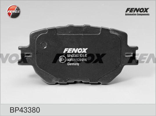 Fenox BP43380 - Гальмівні колодки, дискові гальма autozip.com.ua