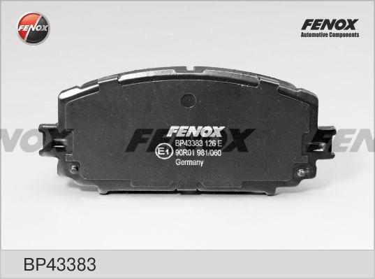 Fenox BP43383 - Гальмівні колодки, дискові гальма autozip.com.ua