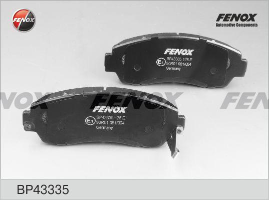 Fenox BP43335 - Гальмівні колодки, дискові гальма autozip.com.ua
