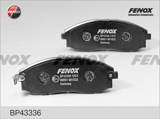 Fenox BP43336 - Гальмівні колодки, дискові гальма autozip.com.ua