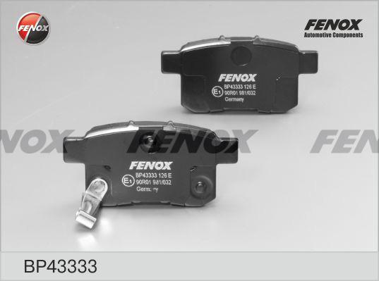 Fenox BP43333 - Гальмівні колодки, дискові гальма autozip.com.ua