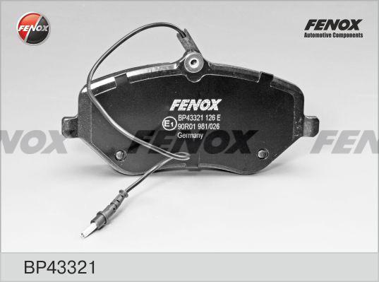 Fenox BP43321 - Гальмівні колодки, дискові гальма autozip.com.ua