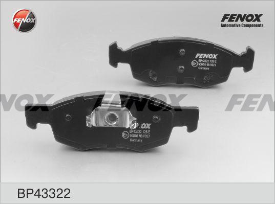 Fenox BP43322 - Гальмівні колодки, дискові гальма autozip.com.ua