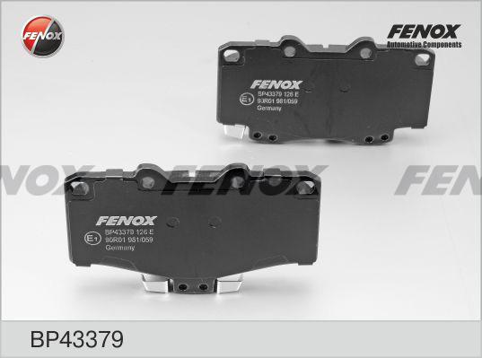 Fenox BP43379 - Гальмівні колодки, дискові гальма autozip.com.ua