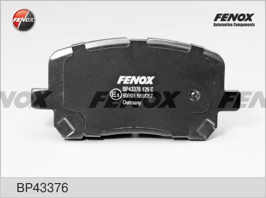 Fenox BP43376 - Гальмівні колодки, дискові гальма autozip.com.ua