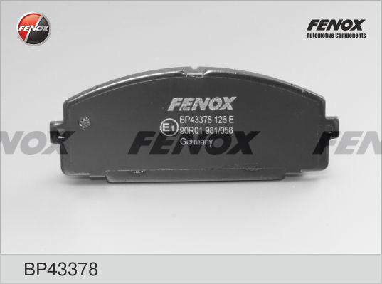 Fenox BP43378 - Гальмівні колодки, дискові гальма autozip.com.ua