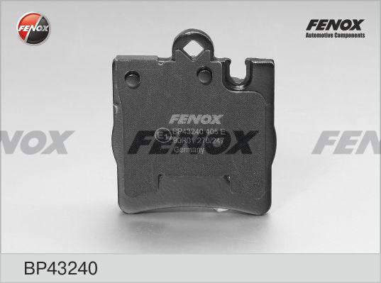 Fenox BP43240 - Гальмівні колодки, дискові гальма autozip.com.ua