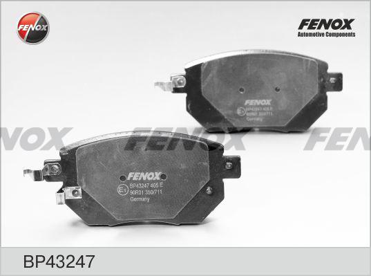 Fenox BP43247 - Гальмівні колодки, дискові гальма autozip.com.ua