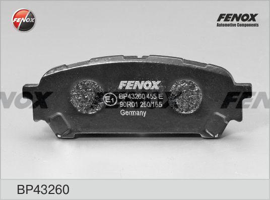 Fenox BP43260 - Гальмівні колодки, дискові гальма autozip.com.ua