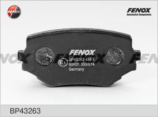 Fenox BP43263 - Гальмівні колодки, дискові гальма autozip.com.ua