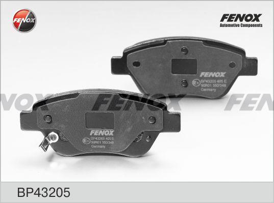 Fenox BP43205 - Гальмівні колодки, дискові гальма autozip.com.ua