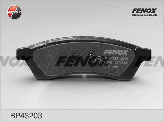 Fenox BP43203 - Гальмівні колодки, дискові гальма autozip.com.ua