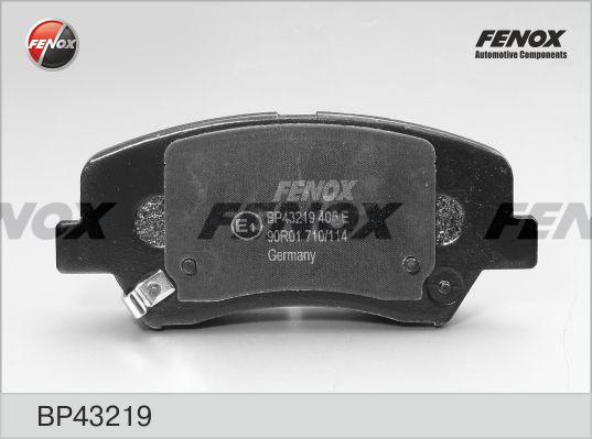 Fenox BP43219 - Гальмівні колодки, дискові гальма autozip.com.ua