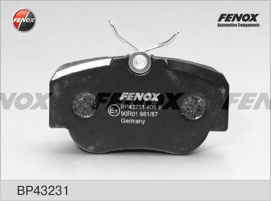 Fenox BP43231 - Гальмівні колодки, дискові гальма autozip.com.ua