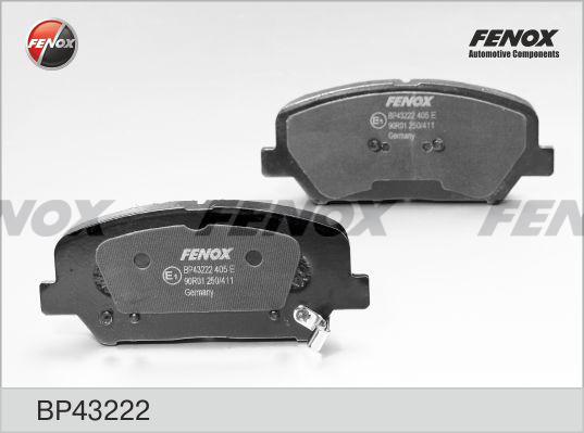 Fenox BP43222 - Гальмівні колодки, дискові гальма autozip.com.ua