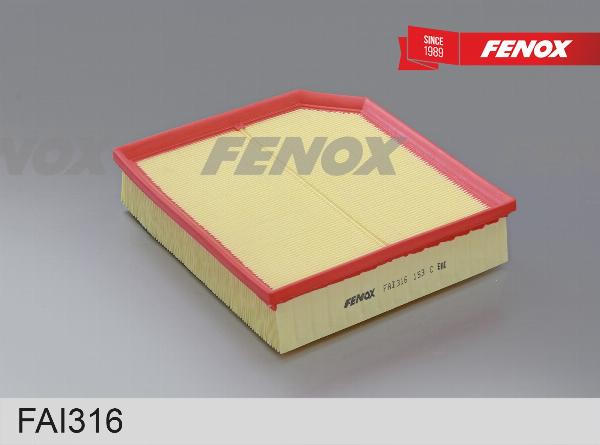 Fenox FAI316 - Повітряний фільтр autozip.com.ua