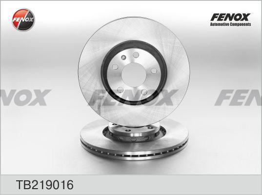 Fenox TB219016 - Гальмівний диск autozip.com.ua