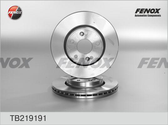 Fenox TB219191 - Гальмівний диск autozip.com.ua