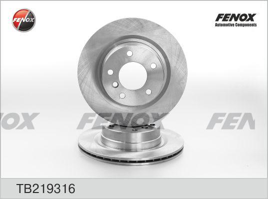 Fenox TB219316 - Гальмівний диск autozip.com.ua