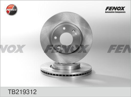 Fenox TB219312 - Гальмівний диск autozip.com.ua