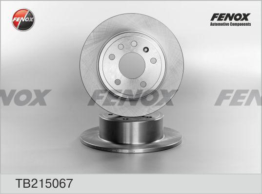 Fenox TB215067 - Гальмівний диск autozip.com.ua