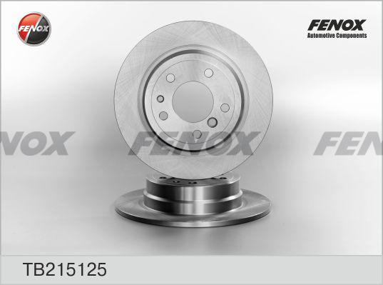 Fenox TB215125 - Гальмівний диск autozip.com.ua