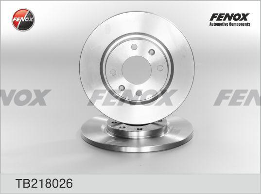 Fenox TB218026 - Гальмівний диск autozip.com.ua