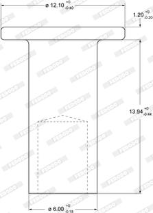 Ferodo 92055 - Заклепка, накладки барабанного гальма autozip.com.ua