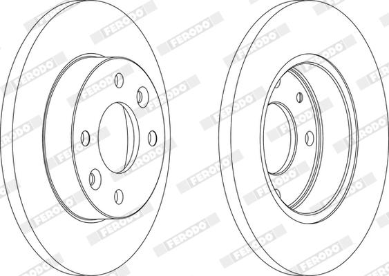 Ferodo DDF055X - Гальмівний диск autozip.com.ua