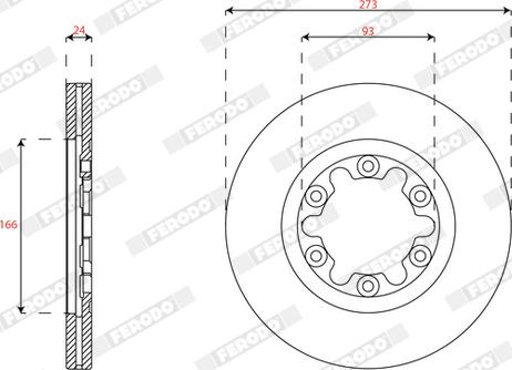Ferodo DDF1921 - Гальмівний диск autozip.com.ua