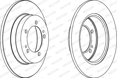 Ferodo DDF825 - Гальмівний диск autozip.com.ua