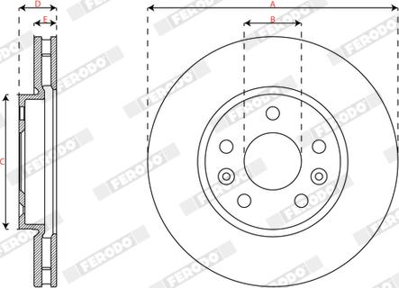 Ferodo DDF2952C - Гальмівний диск autozip.com.ua